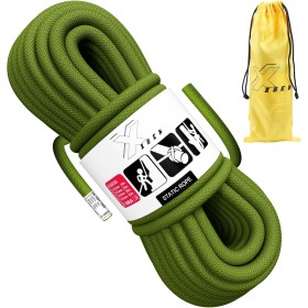 X XBEN Cuerda estática de escalada de 10 mm, certificado UIAA para rescate de altitudes, montañismo, embarcaciones, anclajes y