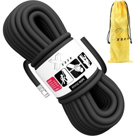 X XBEN Cuerda estática de escalada de 10 mm, certificado UIAA para rescate de altitudes, montañismo, embarcaciones, anclajes y