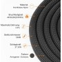 X XBEN Cuerda estática de escalada de 10 mm, certificado UIAA para rescate de altitudes, montañismo, embarcaciones, anclajes y