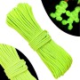 Pizsieat Cuerda Fluorescente Paracord 550, 4mm X 30m Cuerda Luminosa Paracord con 9 Núcleos Hebras, Cuerda de Paracaídas de