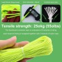 Pizsieat Cuerda Fluorescente Paracord 550, 4mm X 30m Cuerda Luminosa Paracord con 9 Núcleos Hebras, Cuerda de Paracaídas de