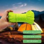 Pizsieat Cuerda Fluorescente Paracord 550, 4mm X 30m Cuerda Luminosa Paracord con 9 Núcleos Hebras, Cuerda de Paracaídas de