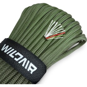 WILDAIR Cuerda de Supervivencia Multifuncionales Paracaídas Paracord 550 (Ejercito Verde 7.5m)