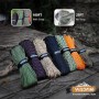 WILDAIR Cuerda de Supervivencia Multifuncionales Paracaídas Paracord 550 (Ejercito Verde 7.5m)