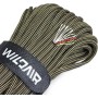 WILDAIR Cuerda de Supervivencia Multifuncionales Paracaídas Paracord 550 (Ejercito Verde 7.5m)