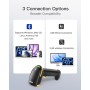 Inateck Escáner de Códigos de Barras Bluetooth 2D, Escáner QR Code 2D Inalámbrico con Batería de 2600 mAh y Base de Carga