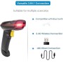 NETUM 2D 1D Escáner de Código de Barras, Conexiones Inalámbricas 2.4G y Bluetooth y USB por Cable, Conecte Teléfonos