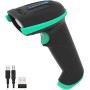 Tera Lector de Código de Barras Portátil Inalámbrico 1D Láser Inalámbrico y con Cable USB Indicador de Nivel de Batería Extra