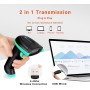 Tera Lector de Código de Barras Portátil Inalámbrico 1D Láser Inalámbrico y con Cable USB Indicador de Nivel de Batería Extra