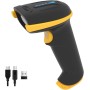 Tera Lector de Código de Barras Portátil Inalámbrico 1D Láser Inalámbrico y con Cable USB Indicador de Nivel de Batería Extra