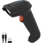 Tera Lector de Código de Barras Portátil Inalámbrico 1D Láser Inalámbrico y con Cable USB Indicador de Nivel de Batería Extra