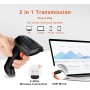 Tera Lector de Código de Barras Portátil Inalámbrico 1D Láser Inalámbrico y con Cable USB Indicador de Nivel de Batería Extra