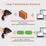 Tera Lector de Código de Barras Portátil Inalámbrico 1D Láser Inalámbrico y con Cable USB Indicador de Nivel de Batería Extra