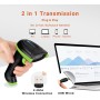 Tera Lector de Código de Barras Portátil Inalámbrico 1D Láser Inalámbrico y con Cable USB Indicador de Nivel de Batería Extra