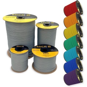 EdcX 4 mm Nylon Paracord 550 30 m (100 pies) - Tipo III, Cuerda 100% Nylon, Cuerda de 7 hebras, Cuerda de Nylon de 4 mm en