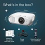 Epson EH-TW7100 3LCD, 4K Pro-UHD, 3000 lúmenes, Pantalla de 500 Pulgadas, Amplio Rango de Cambio de Lente, Cine en casa,