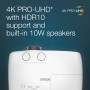 Epson EH-TW7100 3LCD, 4K Pro-UHD, 3000 lúmenes, Pantalla de 500 Pulgadas, Amplio Rango de Cambio de Lente, Cine en casa,