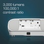 Epson EH-TW7100 3LCD, 4K Pro-UHD, 3000 lúmenes, Pantalla de 500 Pulgadas, Amplio Rango de Cambio de Lente, Cine en casa,