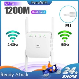 Repetidor Wifi 5G 2,4G/5Ghz, extensor de 1200Mbps, amplificador de señ