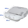 Epson V11H740040 - Proyector (3500 lúmenes, 3 LCD) color blanco
