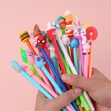 40 unids/lote de bolígrafos de Gel Kawaii, bolígrafos neutros de dibuj