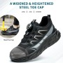 RASEARY Zapatos de Seguridad para Hombre Mujer Ligeros Zapatillas de Seguridad con Punta de Acero Zapatos de Trabajo Zapatillas