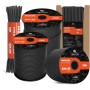 Abma Cord Paracord 4mm 9 Hebras 30m Cuerda de Nylon Cuerda Paracord Tipo III 620lbs - MAX. 280 kg - Negro