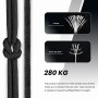 Abma Cord Paracord 4mm 9 Hebras 30m Cuerda de Nylon Cuerda Paracord Tipo III 620lbs - MAX. 280 kg - Negro