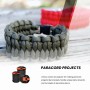 Abma Cord Paracord 4mm 9 Hebras 30m Cuerda de Nylon Cuerda Paracord Tipo III 620lbs - MAX. 280 kg - Negro