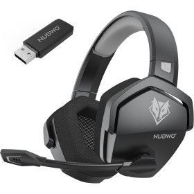 NUBWO G06 Cascos Gaming Inalámbricos con Drivers de 50 mm para PC/Ps5/Ps4/NS/Mobile, Auriculares Gaming Inalámbricos con 2.4