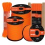 Abma Cord Paracord 4mm 9 Hebras 30m Cuerda de Nylon Cuerda Paracord Tipo III 620lbs - MAX. 280 kg - Negro