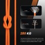 Abma Cord Paracord 4mm 9 Hebras 30m Cuerda de Nylon Cuerda Paracord Tipo III 620lbs - MAX. 280 kg - Negro