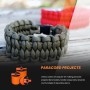 Abma Cord Paracord 4mm 9 Hebras 30m Cuerda de Nylon Cuerda Paracord Tipo III 620lbs - MAX. 280 kg - Negro