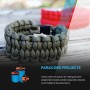 Abma Cord Paracord 4mm 9 Hebras 30m Cuerda de Nylon Cuerda Paracord Tipo III 620lbs - MAX. 280 kg - Negro