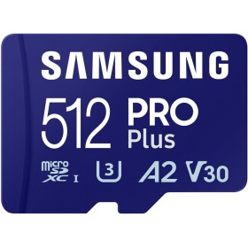 Samsung PRO Plus Tarjeta de memoria MicroSD con Lector USB, 512GB, 180 y 130 MB/s, Full HD & 4K UHD, UHS-I, U3, V30, A2,