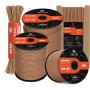 Abma Cord Paracord 4mm 9 Hebras 30m Cuerda de Nylon Cuerda Paracord Tipo III 620lbs - MAX. 280 kg - Negro