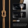 Abma Cord Paracord 4mm 9 Hebras 30m Cuerda de Nylon Cuerda Paracord Tipo III 620lbs - MAX. 280 kg - Negro