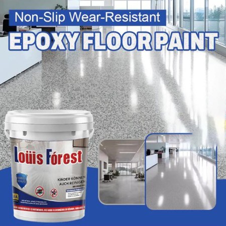 Genérico Louis Forest Epoxy Floor Paint, High-Gloss Marble Effect Epoxy Floor Coating (0.5KG-Blue)