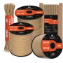 Abma Cord Paracord 4mm 9 Hebras 30m Cuerda de Nylon Cuerda Paracord Tipo III 620lbs - MAX. 280 kg - Negro