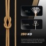 Abma Cord Paracord 4mm 9 Hebras 30m Cuerda de Nylon Cuerda Paracord Tipo III 620lbs - MAX. 280 kg - Negro
