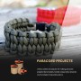 Abma Cord Paracord 4mm 9 Hebras 30m Cuerda de Nylon Cuerda Paracord Tipo III 620lbs - MAX. 280 kg - Negro