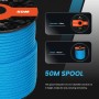 Abma Cord Paracord 4mm 9 Hebras 30m Cuerda de Nylon Cuerda Paracord Tipo III 620lbs - MAX. 280 kg - Negro