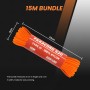 Abma Cord Paracord 4mm 9 Hebras 30m Cuerda de Nylon Cuerda Paracord Tipo III 620lbs - MAX. 280 kg - Negro