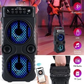 Altavoz inalámbrico portátil para exteriores, Subwoofer estéreo Dual d