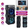 Altavoz inalámbrico portátil para exteriores, Subwoofer estéreo Dual d