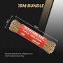 Abma Cord Paracord 4mm 9 Hebras 30m Cuerda de Nylon Cuerda Paracord Tipo III 620lbs - MAX. 280 kg - Negro