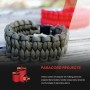 Abma Cord Paracord 4mm 9 Hebras 30m Cuerda de Nylon Cuerda Paracord Tipo III 620lbs - MAX. 280 kg - Negro