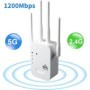 Repetidor WiFi de 1200Mbps, extensor inalámbrico, amplificador de red 