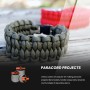Abma Cord Paracord 4mm 9 Hebras 30m Cuerda de Nylon Cuerda Paracord Tipo III 620lbs - MAX. 280 kg - Negro