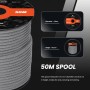 Abma Cord Paracord 4mm 9 Hebras 30m Cuerda de Nylon Cuerda Paracord Tipo III 620lbs - MAX. 280 kg - Negro